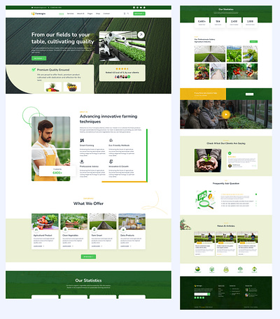 Agricultural Landing Page agricultural clean design design thinking landing page organic product design ui ux web design website