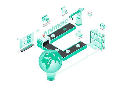 E-Commerce Management Animation | Lottie amazon animaio studio e commerce management ecommerce illustration ecommerce landing page ecommerce ui ecommerce management hero lottie hero section lottie product svg animation ui illustration