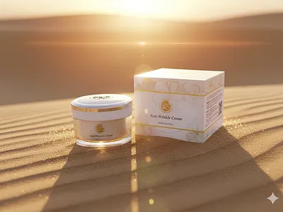 Kajaran's Anti-Wrinkle Cream Packaging Design anti wrinkle branding cosmetics packaging cream box design graphic designer illustration jar packaging label label design makeup box design mockup packaging design packaging designer structural design