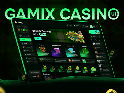 Gamix - Casino Website Design casino app casino dashboard gambling dashboard gambling website game app gaming dashboard online casino website