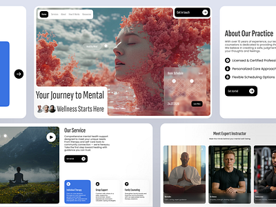 Mental Health Landing Page Website depression healthylifestyle hero section landing page medical care meditation meditation website mental mentalhealth mindfulness modern motivation psychology saas selfcare stress website website design wellness yoga platform