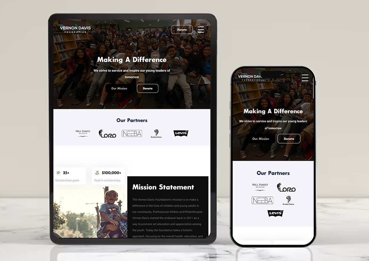The Vernon Davis Foundation’s Case Study animation branding design graphic design illustration ui ux webdesign