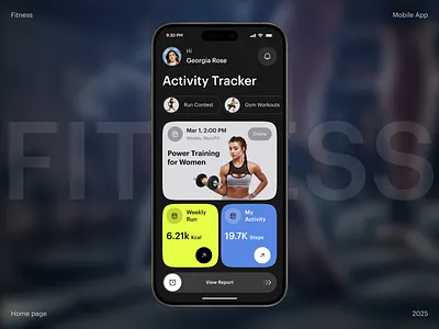 All-in-One Fitness & Habit Tracker App UI Design app app design fitness app fitness tracker fitness ui habit tracker health app ios mobile mobile app tracking app wellness app