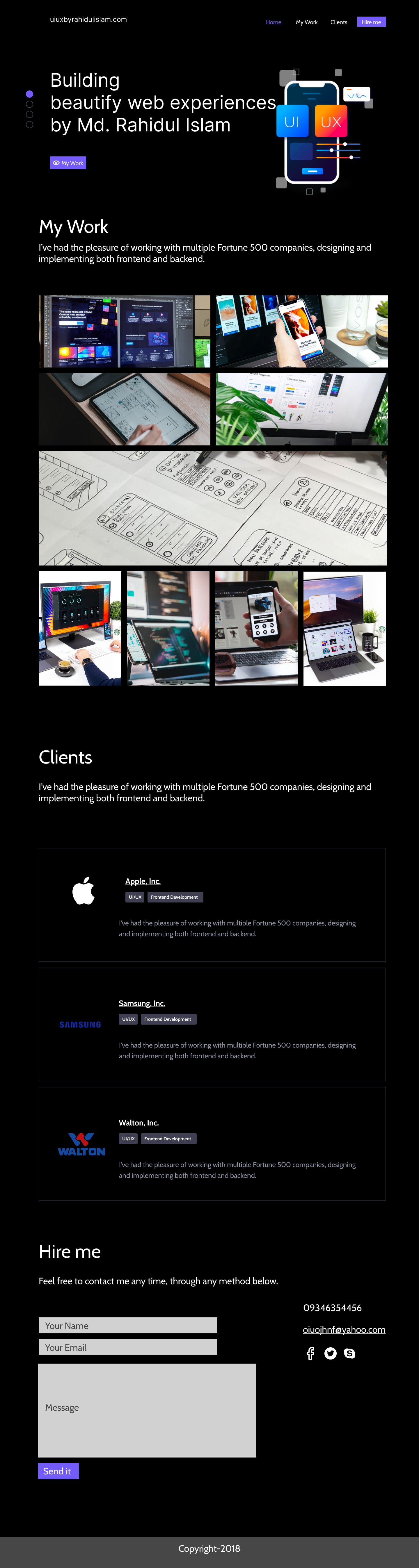 Example of Website Home Page Design