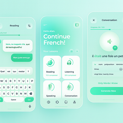 Learning App branding graphic design ui