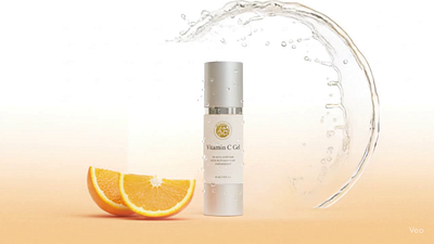 Kajaran: Exquisite Vitamin C Gel Packaging Design branding cosmetic packaging design gel box graphic designer illustration label design mockup packaging design packaging designer skincare sliding box structural design ui vitamin c