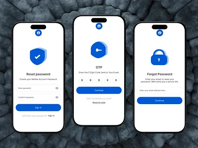 Mobile App Authentication Page Ui Design authentication change password cleanui create account discover forgot password graphic design log out login login design login form mobile mobile app new noteworthy register reset password signin signup uiux website design