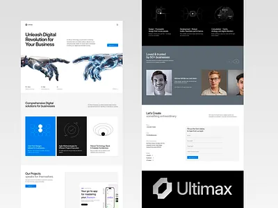 Ultimax Agency Website Design design figma framer framer website product design ui ui design user experience web design