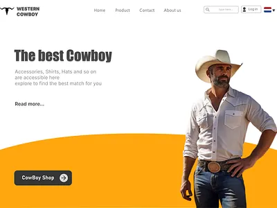 Landing Page of Western-Cowboy.com design landingpage typography ux website