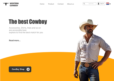 Landing Page of Western-Cowboy.com design landingpage typography ux website