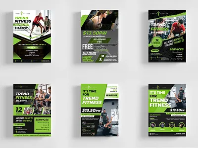 Fitness Flyer Folio advertisement branding exercise fitness fitness flyer fitness workout flyer design flyer template folio design free design tmeplates free flyer mockup free template graphic design gym health modern flyer modern poster poster poster design workout