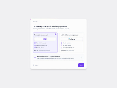 Payout Setup Component cards component dashboard elements design system payment method payout product design saas stripe ux design