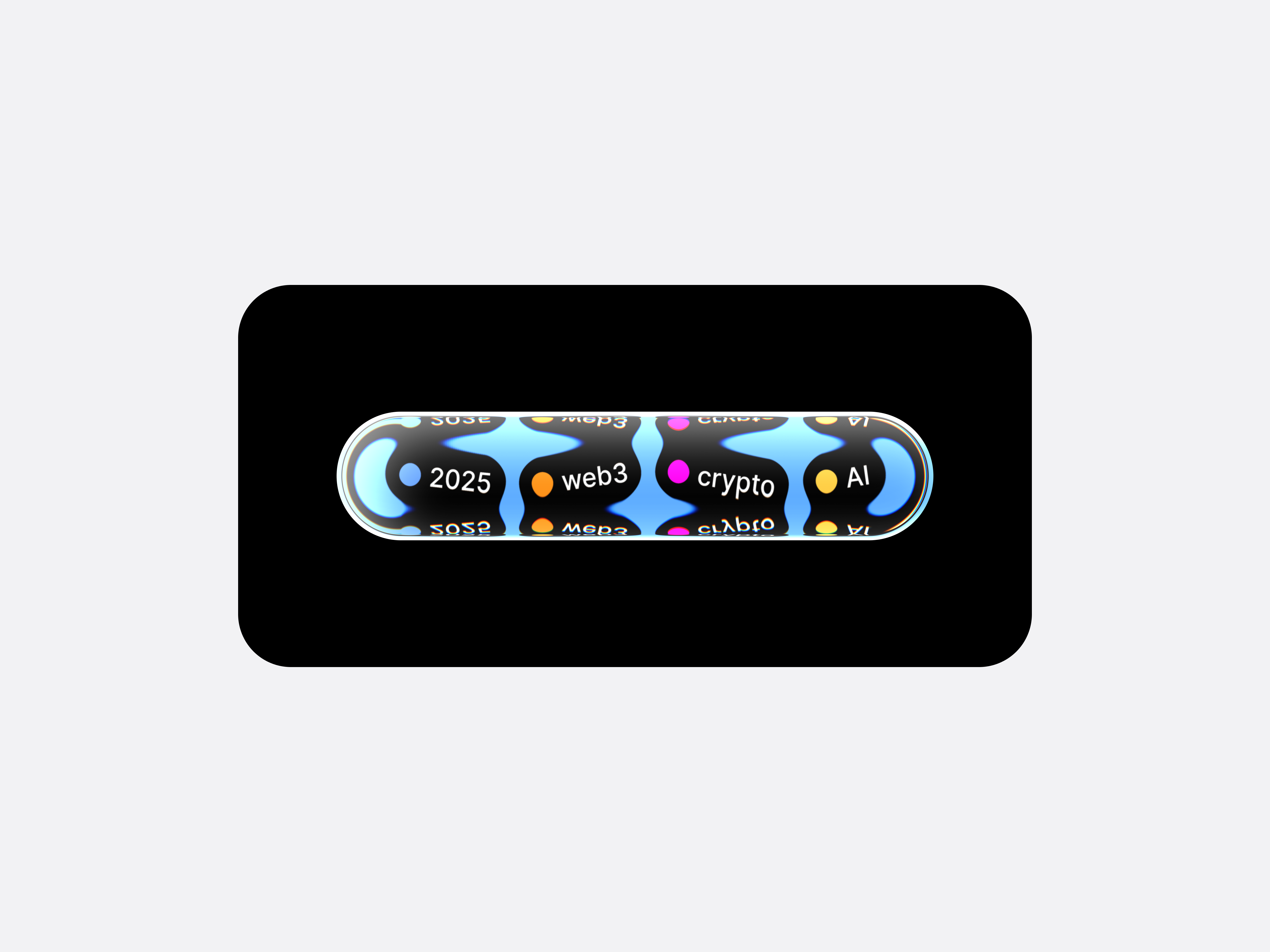 Pill's atoms / glass ai crypto glass visual design web3