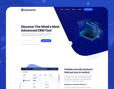 SaaS Web Template branding contact creative design graphic design illustration minimal saas template ui design uiux website