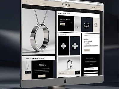 Steele Jewellery Website UI Redesign 💍 ecommercedesign figma jewelryui luxuryui steeljewelry