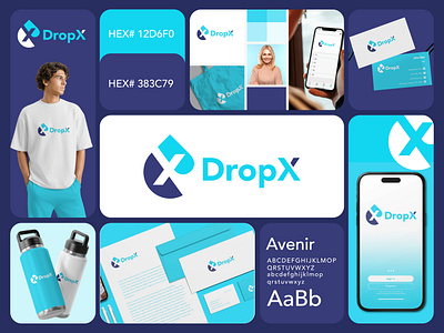 DropX – Modern Water-Tech Branding 3d logo animation branding branding identity company logo creative logo creative logo design design flat logo graphic design illustration logo logo design logos minimalist logo minimalist logo design motion graphics typography unique logo ux