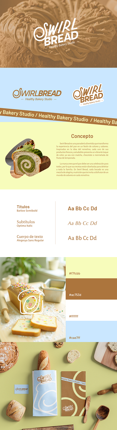 Swirl Bread bakery branding bread fun graphic design logo