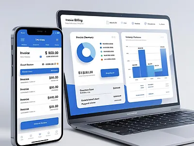 📊 Billing Software App & Website UI billingsoftware dribbbleshot fintech mobileui uidesign uxdesign webapp