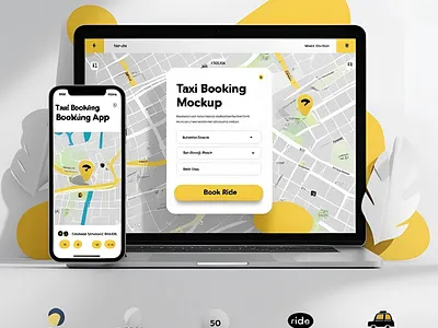 🚖 Taxi Booking App & Website UI bookingapp dribbbleshot mobileui taxiapp uidesign uxdesign webdesign