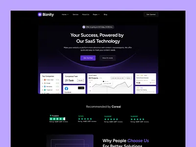 CRM SaaS Landing Page agency business clean creative crm saas saas landing page saas web ui software website