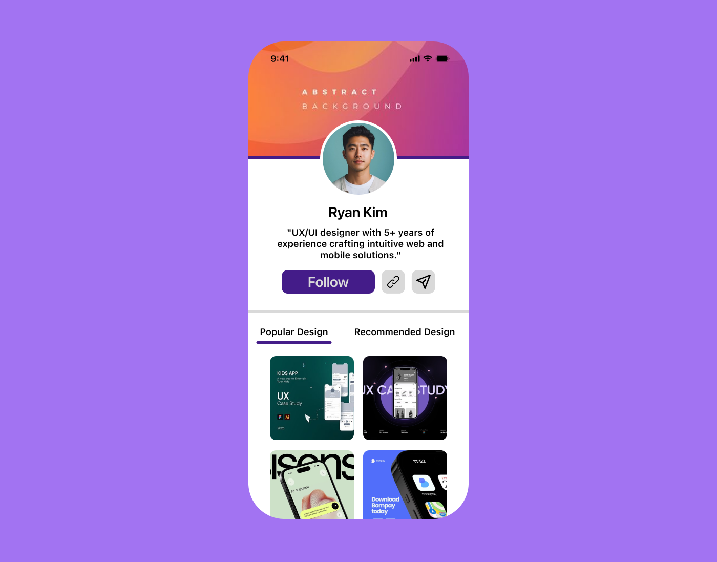User Profile UI Design | DailyUI Challenge #006 by Satender Kumar on ...