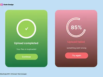 📸 Daily UI #011 – Flash Messages