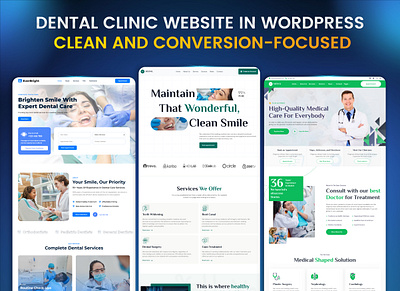 Dental Clinic Website dental dental care web dental practice dental website landing page minimal website ui ui design uiux ux web web design webdesign webdesign services webdesigner website