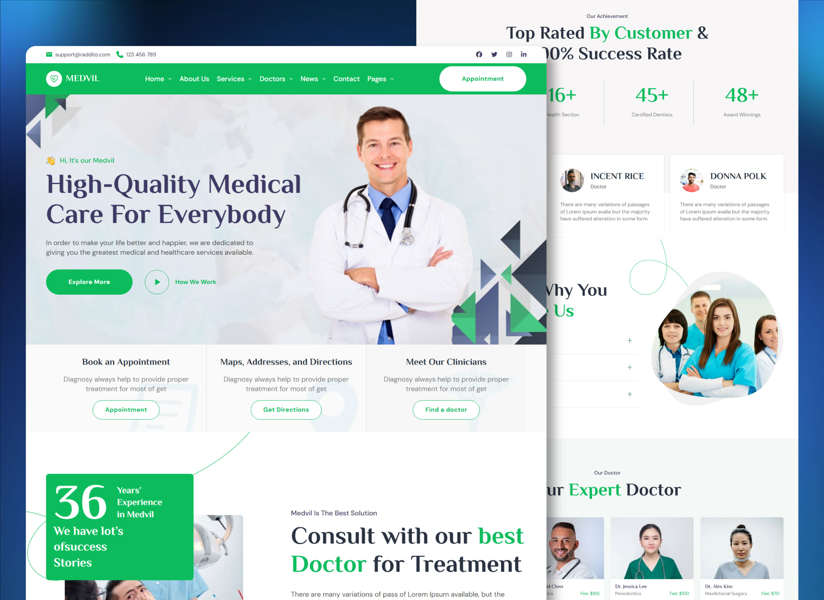 Example of Word Press Website Design For Dental Care