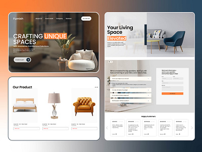 Furniture Website graphic design ui
