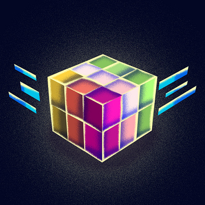 Rubik’s cube​​​​​​​ Illustration 🖌️🌟 animation art branding design dribbleart artwork graphic design illustration inspiration logo ui