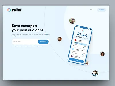 Empowering Debt Freedom – A Relief Website Redesign animation branding design graphic design illustration logo typography ui ux vector