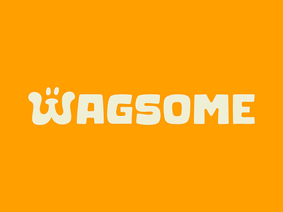 WAGSOME Logo Animation — Playful Pet Brand Identity animated logo bold typography brand reveal branding custom type dog brand dog logo fun logo graphic design identity design logo animation logo design mascot logo motion design motion graphic pet branding pet logo playful design wag