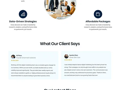 Digital Marketing Website Clean modern and user friendly design ui
