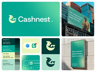 Cashnest — Branding, UI & Visual Identity appdesign brandidentity branding colorpalette designstudio designsystem financeapp fintech iconography logo logodesign minimaldesign modernbranding productdesign typographydesign ui userinterface uxui visualidentity webdesign