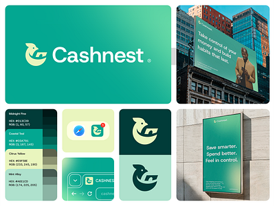 Cashnest — Branding, UI & Visual Identity appdesign brandidentity branding colorpalette designstudio designsystem financeapp fintech iconography logo logodesign minimaldesign modernbranding productdesign typographydesign ui userinterface uxui visualidentity webdesign