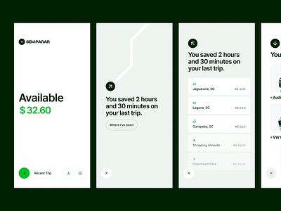 Smart Trip Tracking UI Design balance tracker commuter tool fare overview mobility interface modern transport payment flow route summary smart trip system tracking transit ux travel app trip log trip overview trip savings ui design urban mobility user efficiency ux simplicity