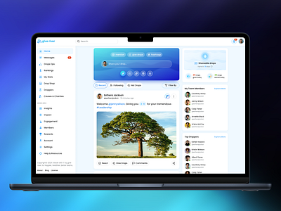 Give River – Empowering Employee Growth & Recognition best design employeerecognition employeesuccess growthplatform hire hrtech leadershiptools minimal top ui ulturebuilding ux webappui