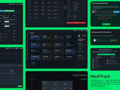 Medical Admin Dashboard ai voice generator animation branding graphic design health logo medical react js typescript ui