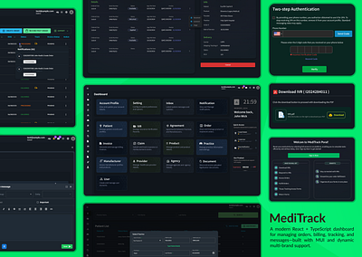 Medical Admin Dashboard ai voice generator animation branding graphic design health logo medical react js typescript ui