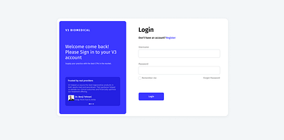 Bio Medical Login branding graphic design illustration logo ui vector