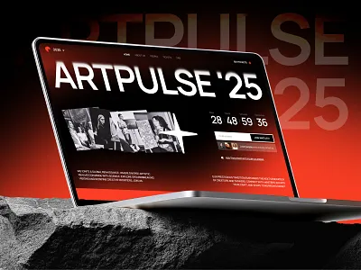 ARTPULSE '25 Website - Art & Creativity Event art artists branding conference conference web creative creative website dark mode design figma graphic design light mode modern website red color ui ux waitlist web web design website