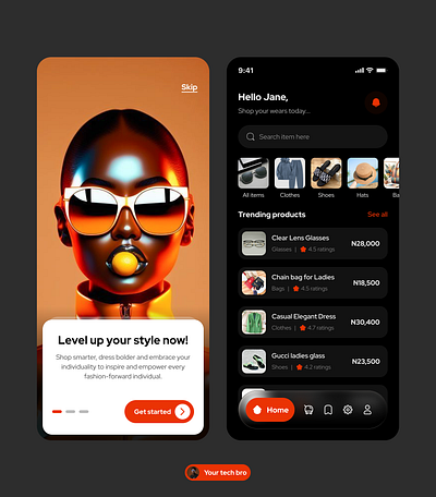E-commerce mobile app ui clean dark mode e commerce mobile app mobile ui ui design ux design