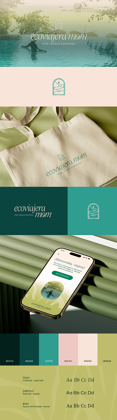 Ecoviajera Mom - Branding & Visual Identity adventure branding eco logo mom travel
