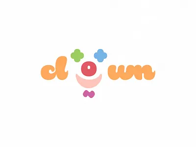 Clown | Typographical Poster clown graphics illustration letters poster sans serif shapes simple text typography