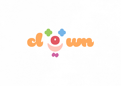 Clown | Typographical Poster clown graphics illustration letters poster sans serif shapes simple text typography