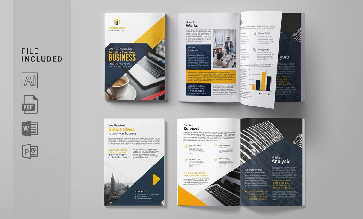 Business or Company Profile Design for Consulting Firm annual report bifold branding brochure business identity design company profile design graphic design illustration logo ui