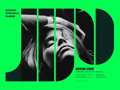 Motion State Poster Design green marketing poster typography