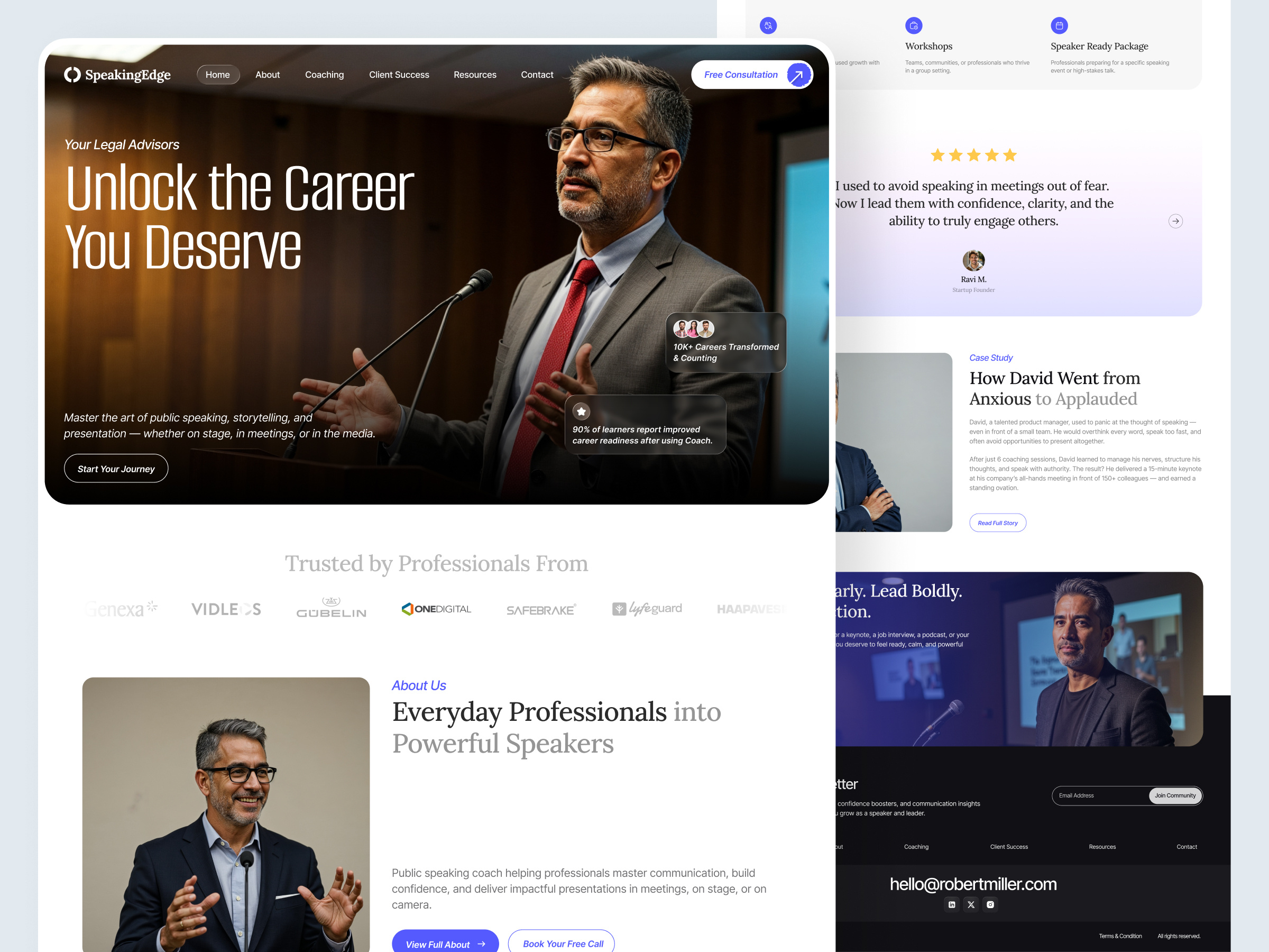 Example of Expert Coach & Personal Brand Websites