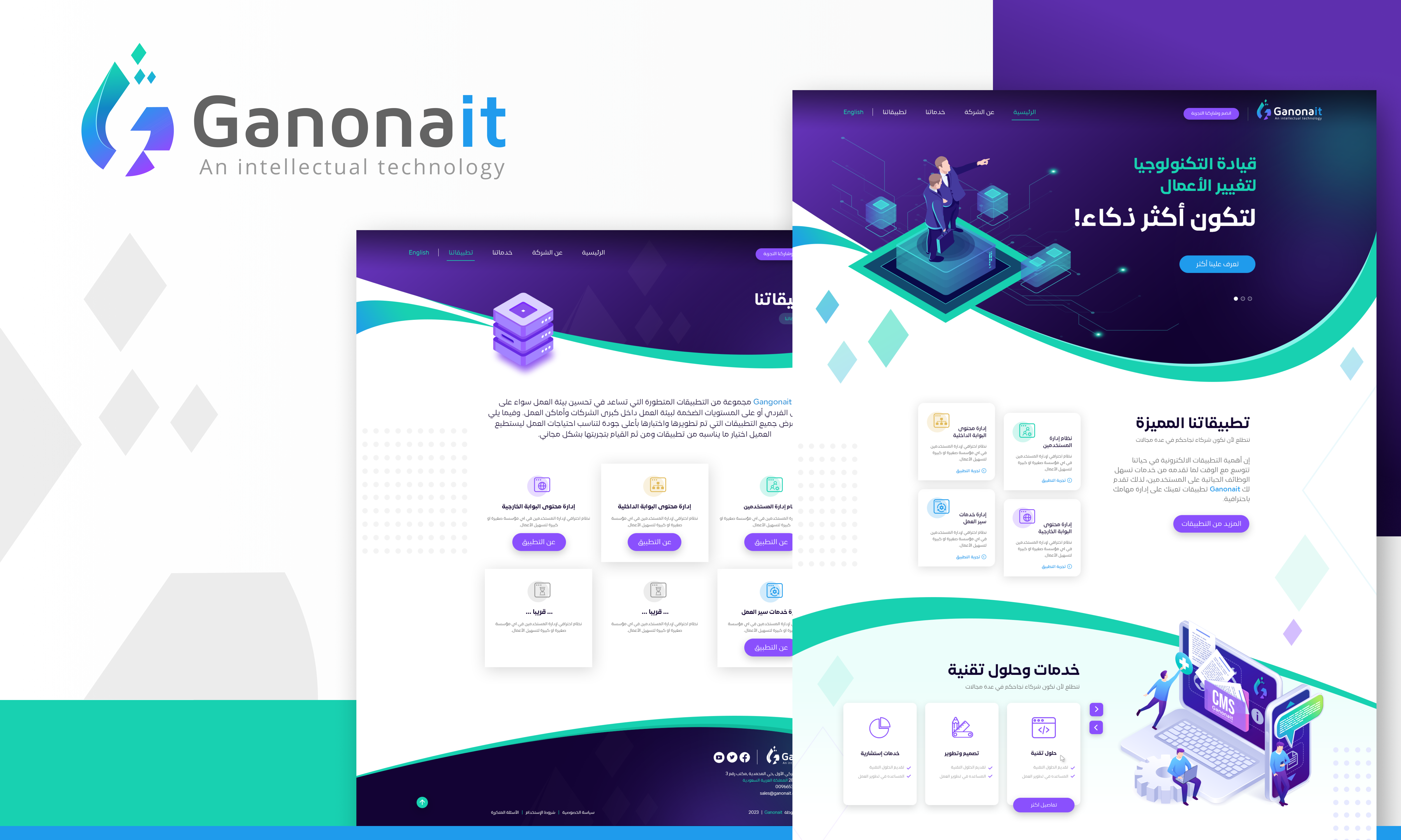Ganonait – Website Design dahish software ui ux web