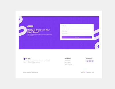 footer design dailyui landing page product design ui uiux user experience ux web design website